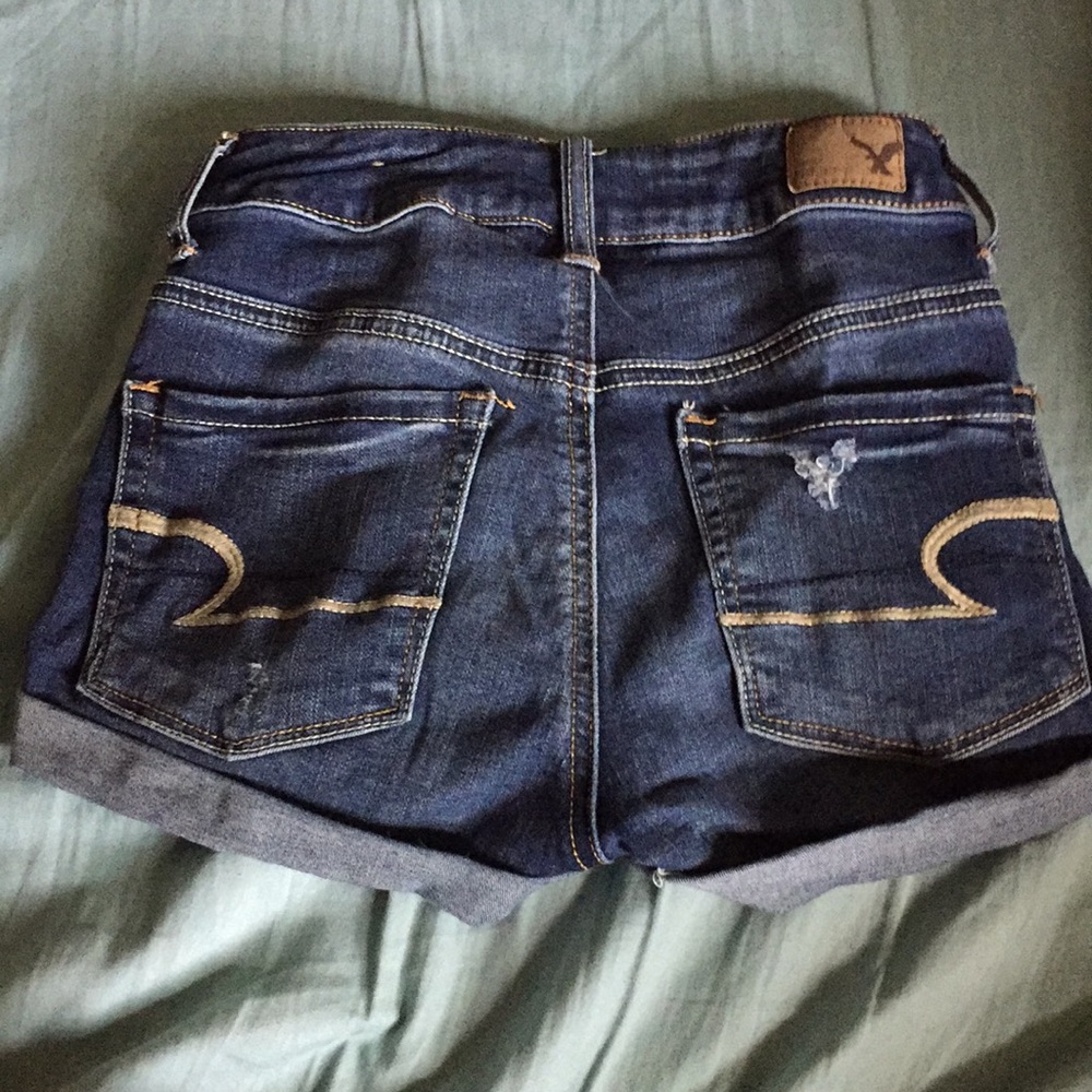 American eagle distressed denim shorts